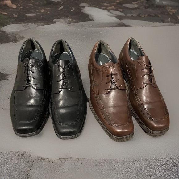 Johnston & Murphy Other - 2 pair - Mens 10.5 JOHNSTON & MURPHY Black & Brown Oxford Derby Lace Up Shoes